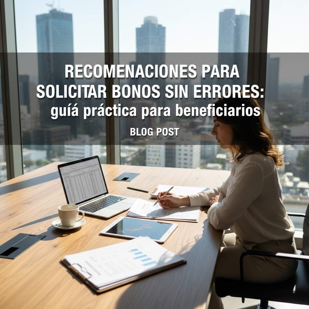 Recomendaciones para Solicitar Bonos sin Errores: guía práctica para beneficiarios